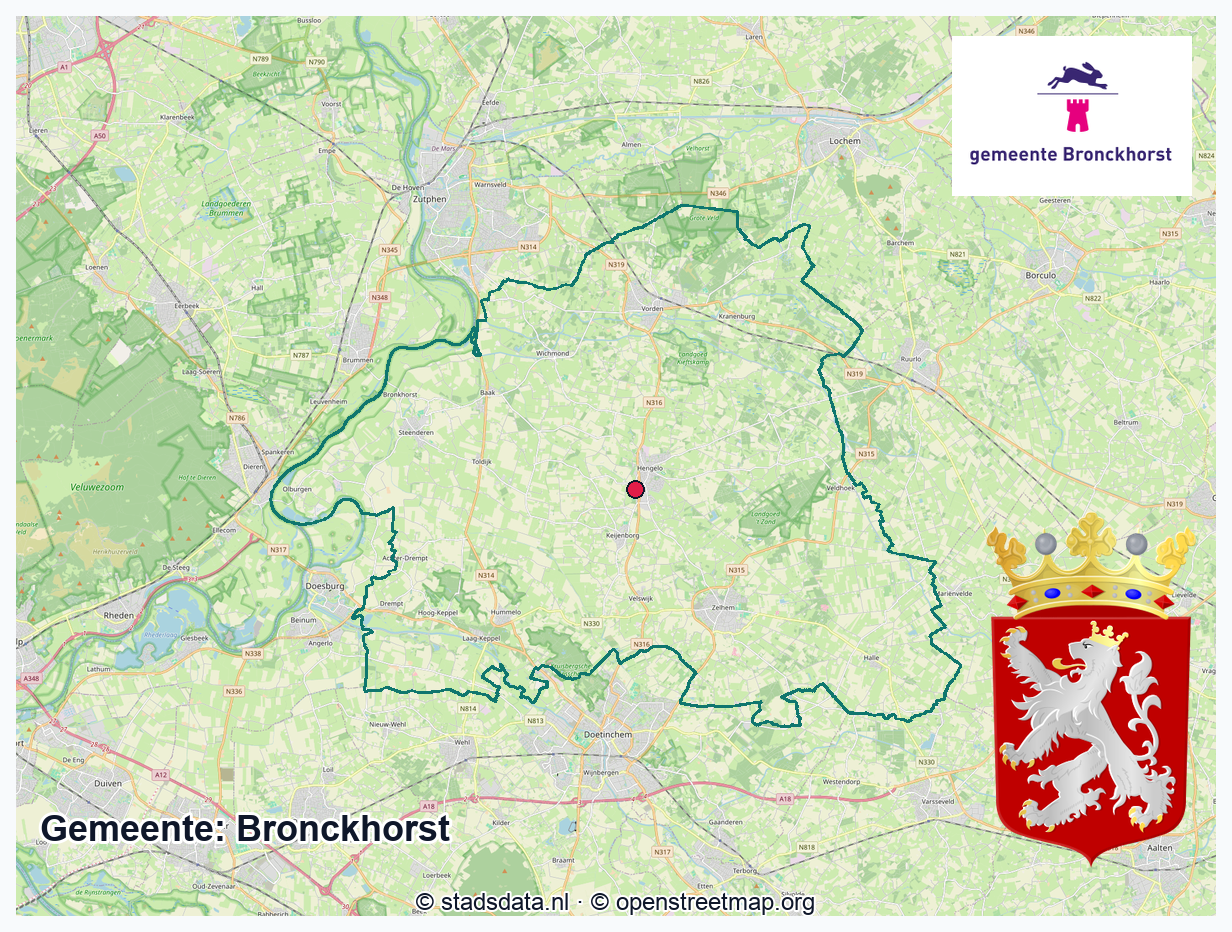 Schematische gemeentegrens Bronckhorst