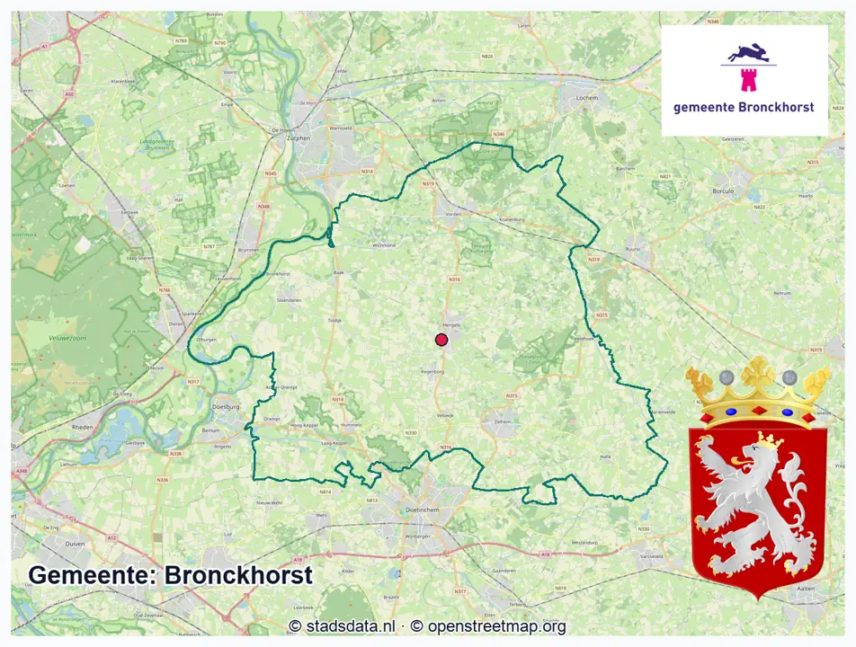 Schematische gemeentegrens Bronckhorst